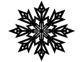 holiday snowflake ornament vector icon