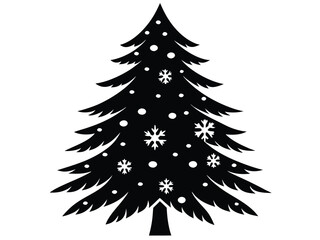 Obraz premium holiday snowy tree vector icon