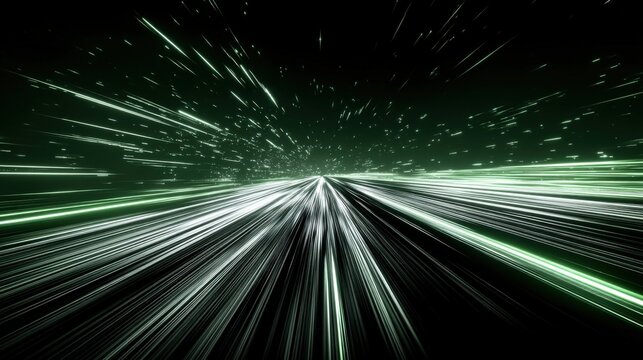 Abstract hyper speed journey through space and time, representing futuristic travel and data transfer