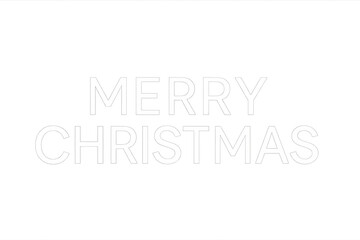 Merry christmas white bold text on transparent background
