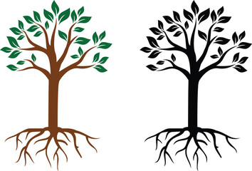 Fototapeta premium unique tree icon logo