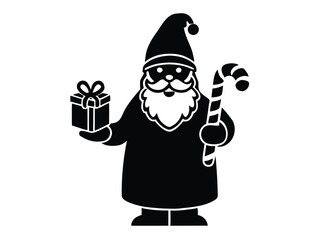 santa candy gift vector icon