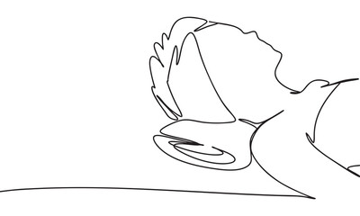 Woman in Spa Continuous Line Art