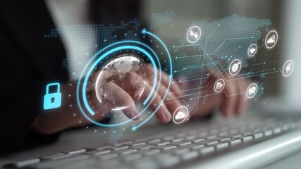 Cyber security protection and cyber security strategies against cyber threats, system hacks, digital breaches, network attacks, and safeguarding data with strong cyber security infrastructure. Muxer - Powered by Adobe