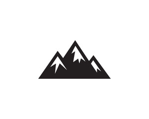 Mountain icon vector design art illustration
