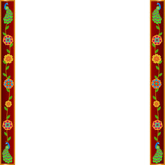 Vector illustration of beautiful decorative frame border on transparent background