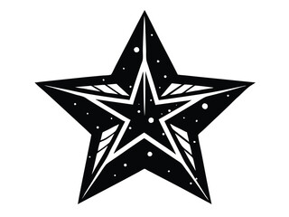 Obraz premium snow covered star vector icon