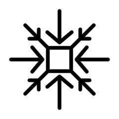 Obraz premium Snowflake line icon