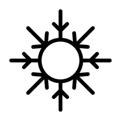 Snowflake line icon