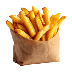 Delicious french fries fast food restaurant food isolated on transparent background