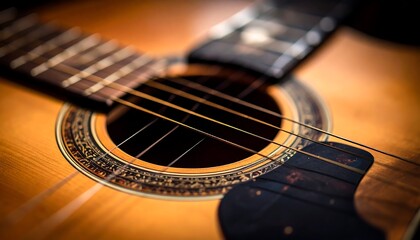 Fototapeta premium Close-up acoustic guitar (1)