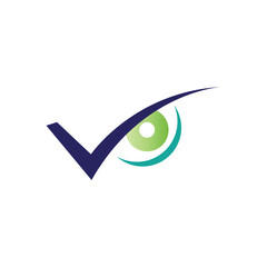 Stylized Eye logo vector symbol illustration element design