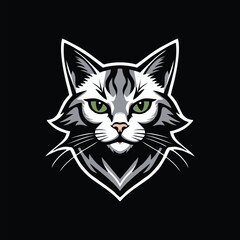 Fototapeta premium Cat beauty design vector art illustration