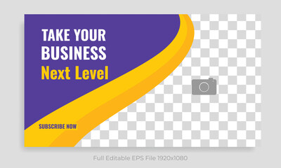 Attractive corporate real-estate business YouTube thumbnail template design