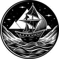 sailing ship silhouette