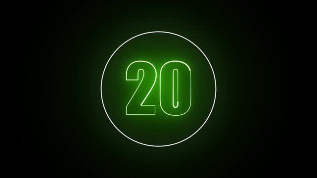 30 to 0 countdown timer animation with smooth numbers decreasing step by step.