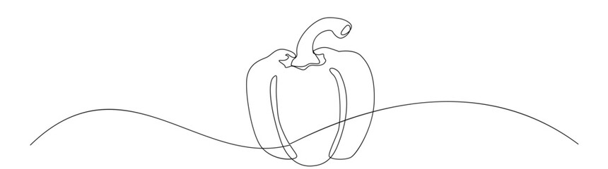 One Line Drawing of Pepper