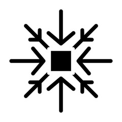 Obraz premium Snowflake glyph icon
