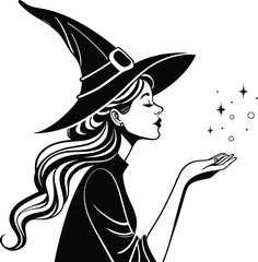 Enchanting Witch Silhouette Vector Collection with Magical Details