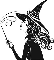 Enchanting Witch Silhouette Vector Collection with Magical Details