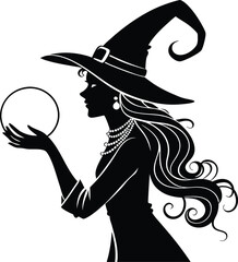 Enchanting Witch Silhouette Vector Collection with Magical Details