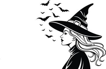 Enchanting Witch Silhouette Vector Collection with Magical Details