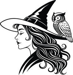 Enchanting Witch Silhouette Vector Collection with Magical Details