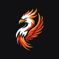 Obraz premium Phoenix bird design vector art illustration