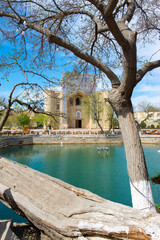 a beautiful square in the center of Bukhara. High quality photo