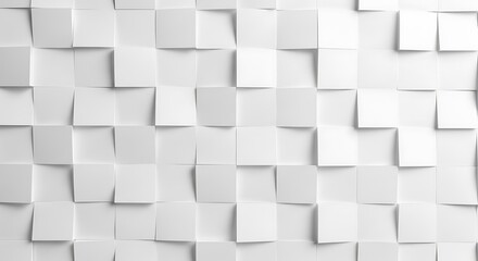 Obraz premium White Abstract 3D Geometric Square Tile Pattern Background