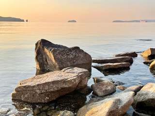 Patrokl Bay in Vladivostok on a sunny morning in November