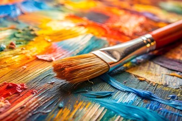 Obraz premium paint brushes and paint