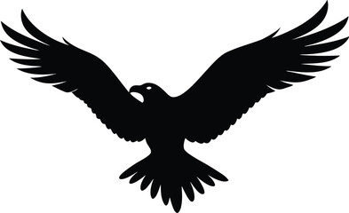 Condor Silhouette Vector. Majestic Flying Bird for Logo, Mascot and Emblem Design.