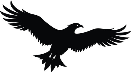 Condor Silhouette Vector. Majestic Flying Bird for Logo, Mascot and Emblem Design.