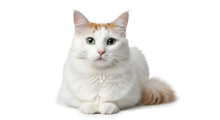 Fototapeta premium Various Cat Portraits on White Background – Cute and Clean Pet Photography Collection