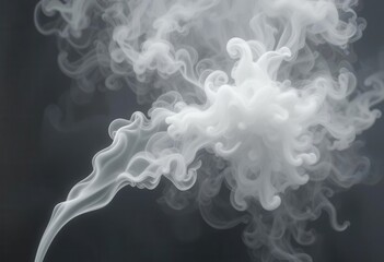Delicate White Smoke Burst  Light Effect, Isolated Transparent Cutout