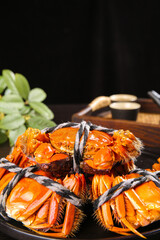 Fresh Yangcheng Lake Hairy Crabs Closeup - Traditional Chinese Seafood Delicacy