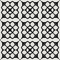 Seamless geometric fence pattern with a black textured chain-link metal grid