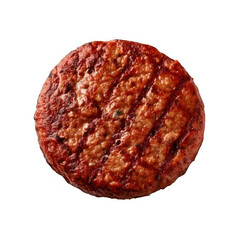 Obraz premium grilled hamburger meat isolated on white or transparent.