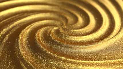 Naklejka premium A mesmerizing swirl of gold texture, perfect for backgrounds, designs, or artistic projects, showcasing elegance and opulence.