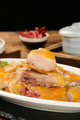Salt-Baked White Chicken Hubei Regional Specialty Traditional Chinese Cuisine Sliced Dish