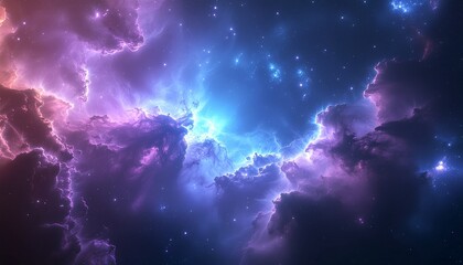Vibrant Nebulous Sky A Mesmerizing Cosmic Display of Colors and Textures, Showcasing the Wonders of the Universe