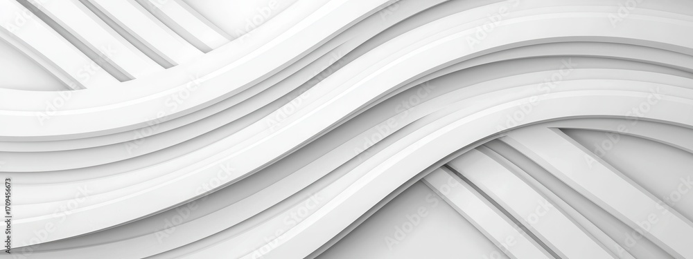 Poster abstract white waves background with flowing curves and lines