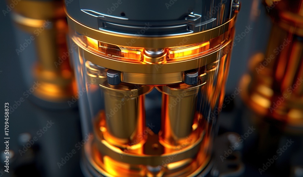 Aufkleber Advanced Mechanical Component with Transparent Housing and Glow Effect