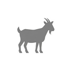 Fototapeta premium A silhouette of a goat, symbolizing farm life and nature. Perfect for agriculture or wildlife-themed projects.