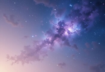 Twilight Cosmos  Calm and Soothing Nebula with Pastel Purple and Blue Hues for a Relaxing Desktop Background.