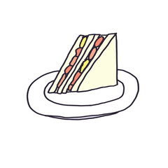 皿に乗ったサンドイッチ