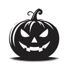 Black Ghost Flying Silhouette Vector Illustration design, Solid White Background