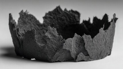 Fototapeta premium Monochromatic Felt-Like Abstract Bowl