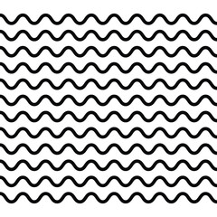 Ocean Wave Icon Set Vector Simple Water Line Symbols Collection.